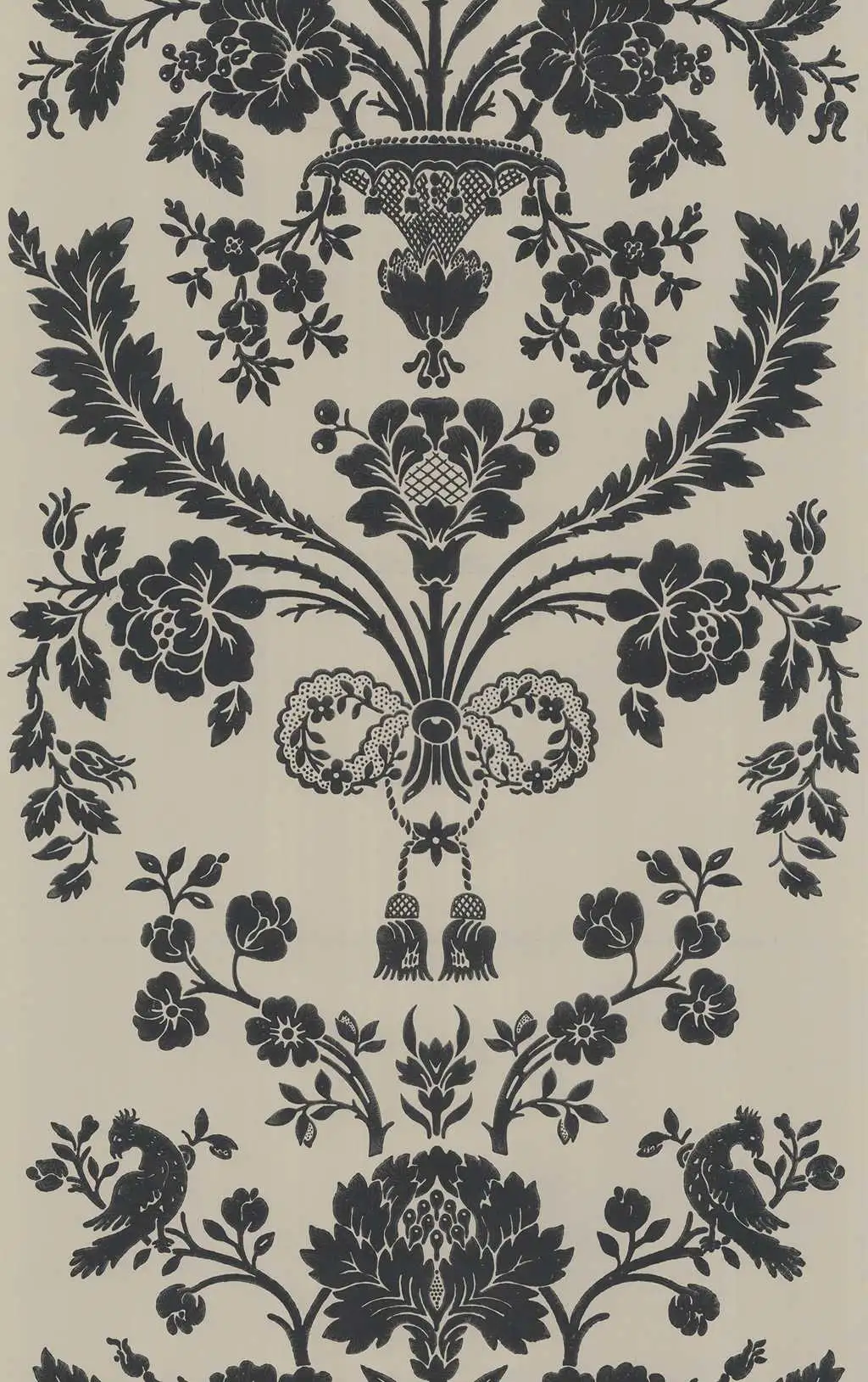 St Antoine - Ornamente Tapeten - Hellbraun - Schwarz - FARROW&BALL