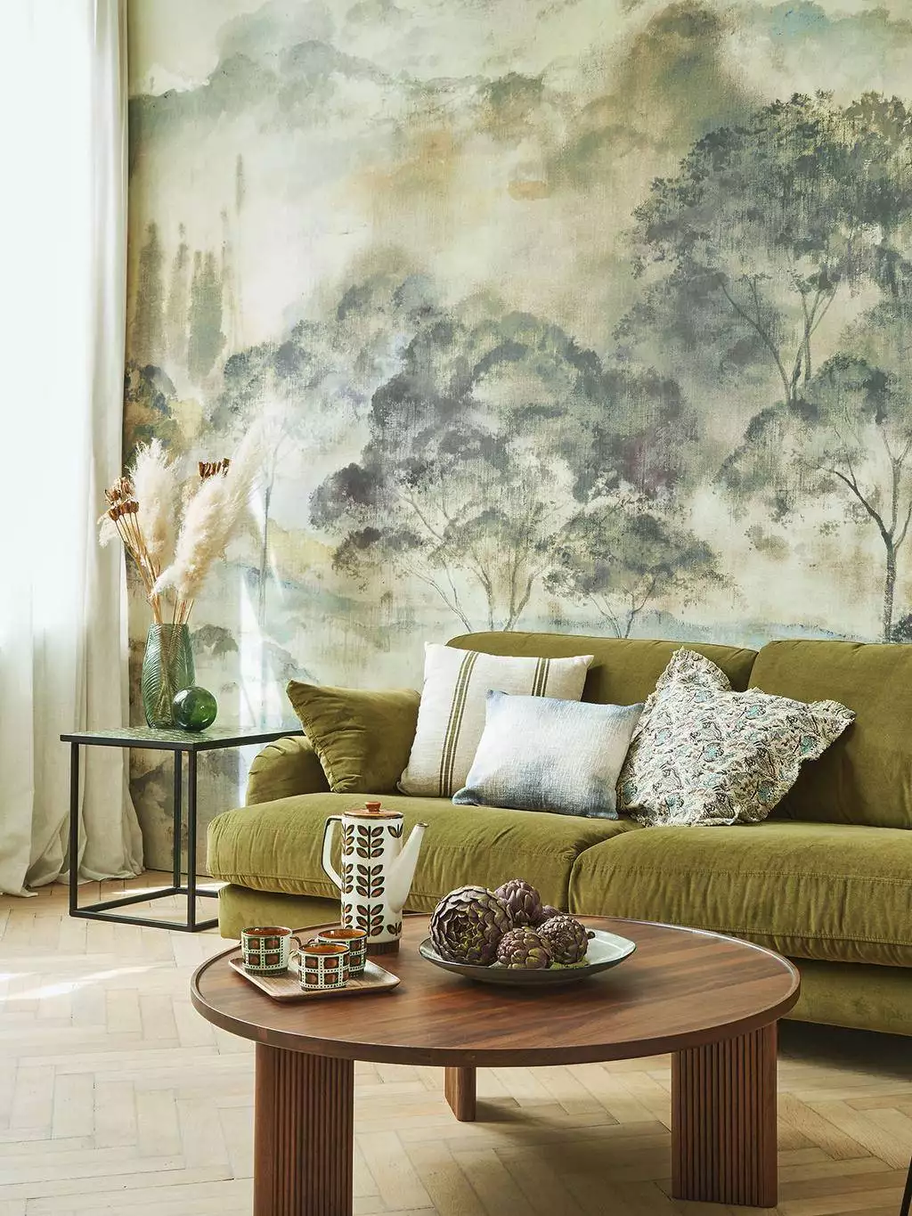 Foret Vallombrosa - Bäume - Florale Muster - FotoTapeten - Landschaft - Wald - Multicolor - Casadeco