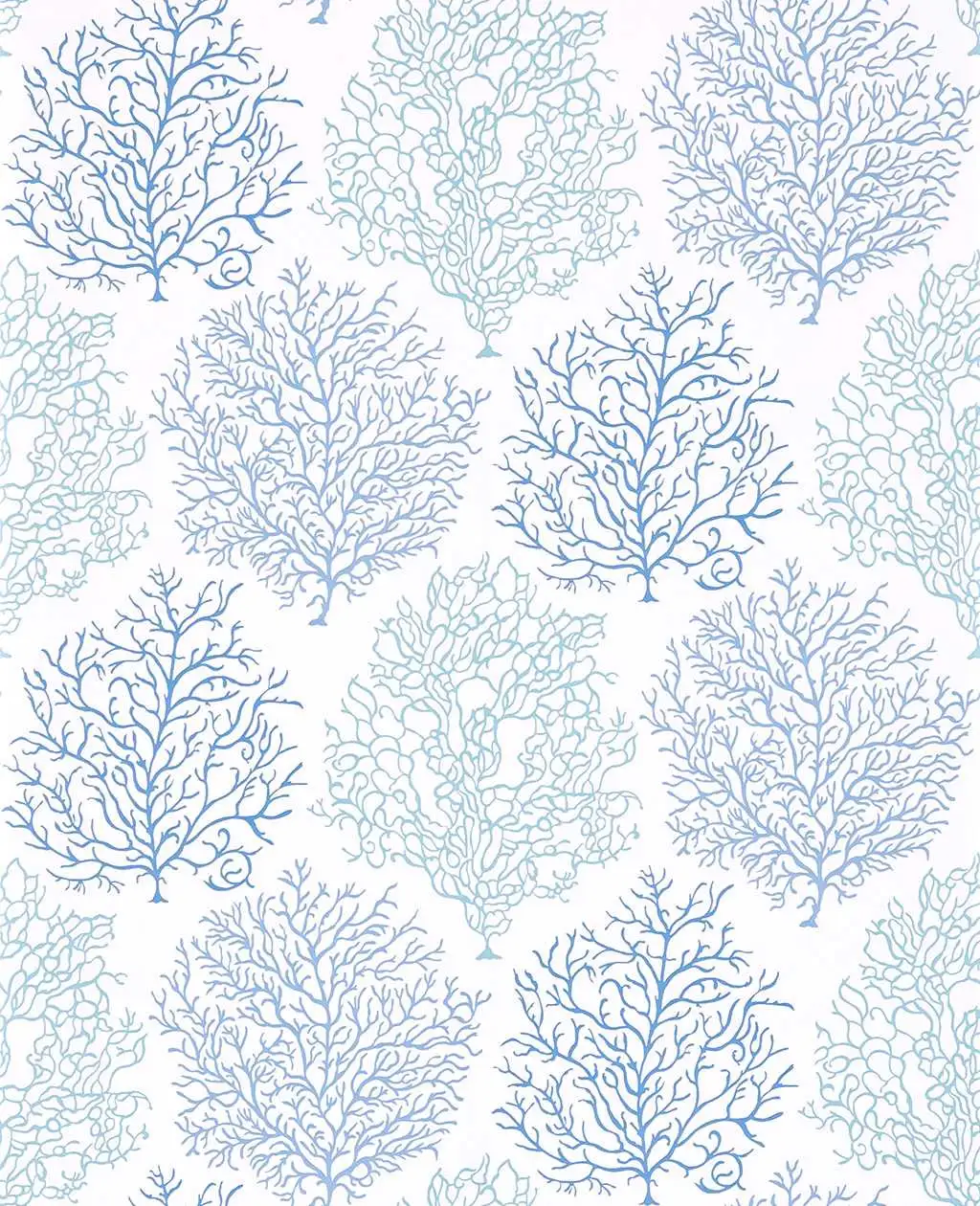 Julia, col.90 - Korallen - Blau - Hellblau - Perlmutt - Sanderson 