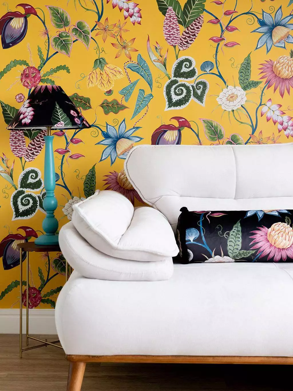 Vida Wallpaper in Citrine-Yellow