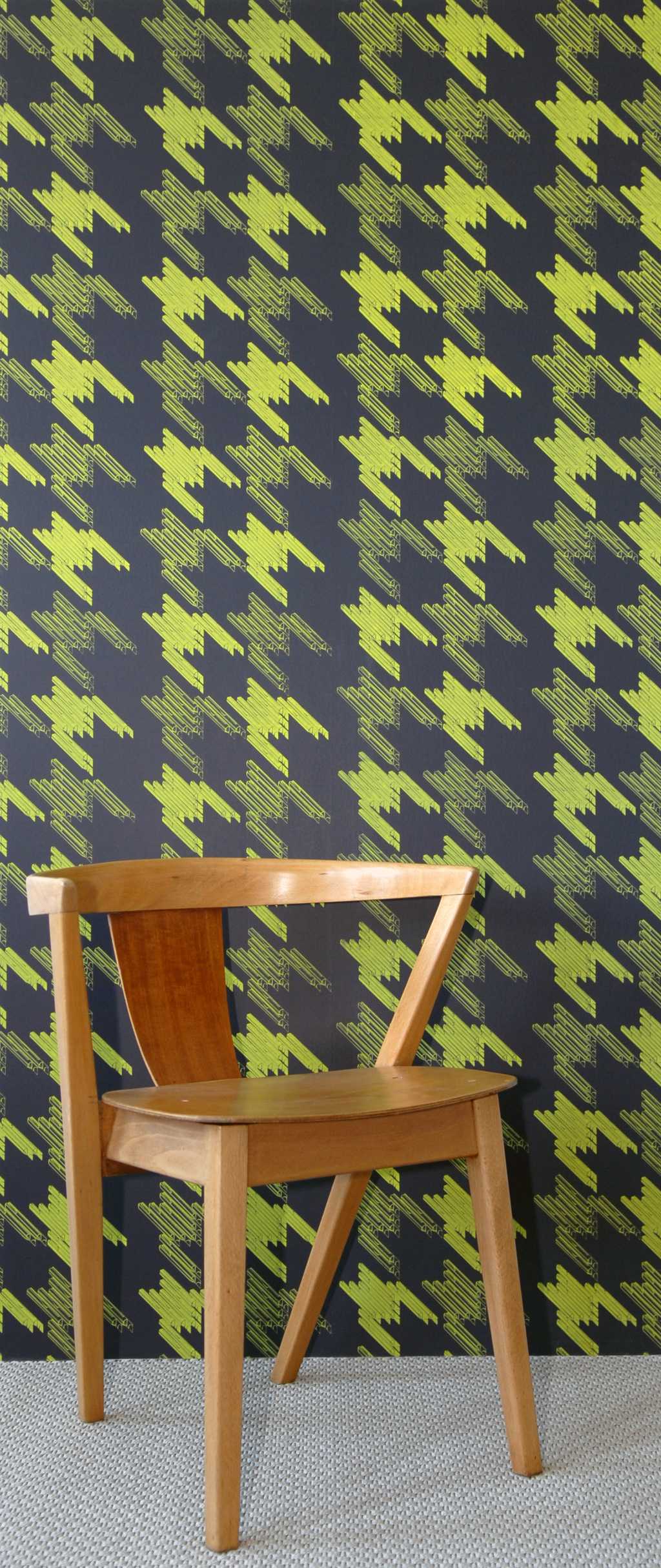 Black keys, lime on black