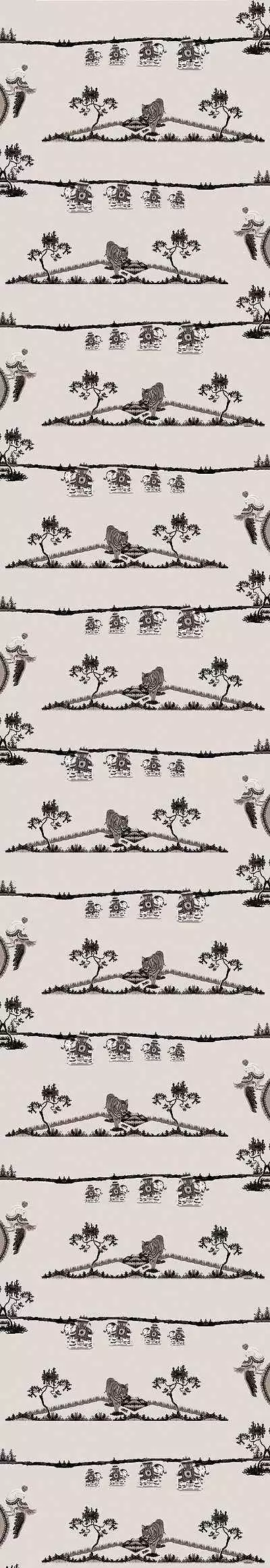 Indian Safari, black & white