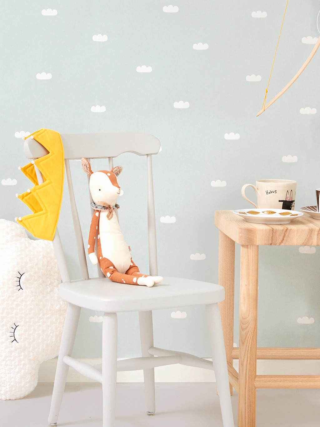 Dreamy clouds, dusty blue - skandinavisches design