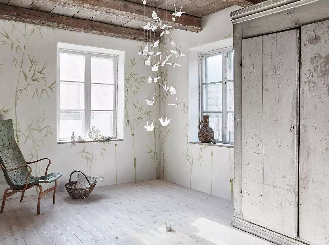 Arashiyama, col. 6 - Blätter - Creme - Grün - 