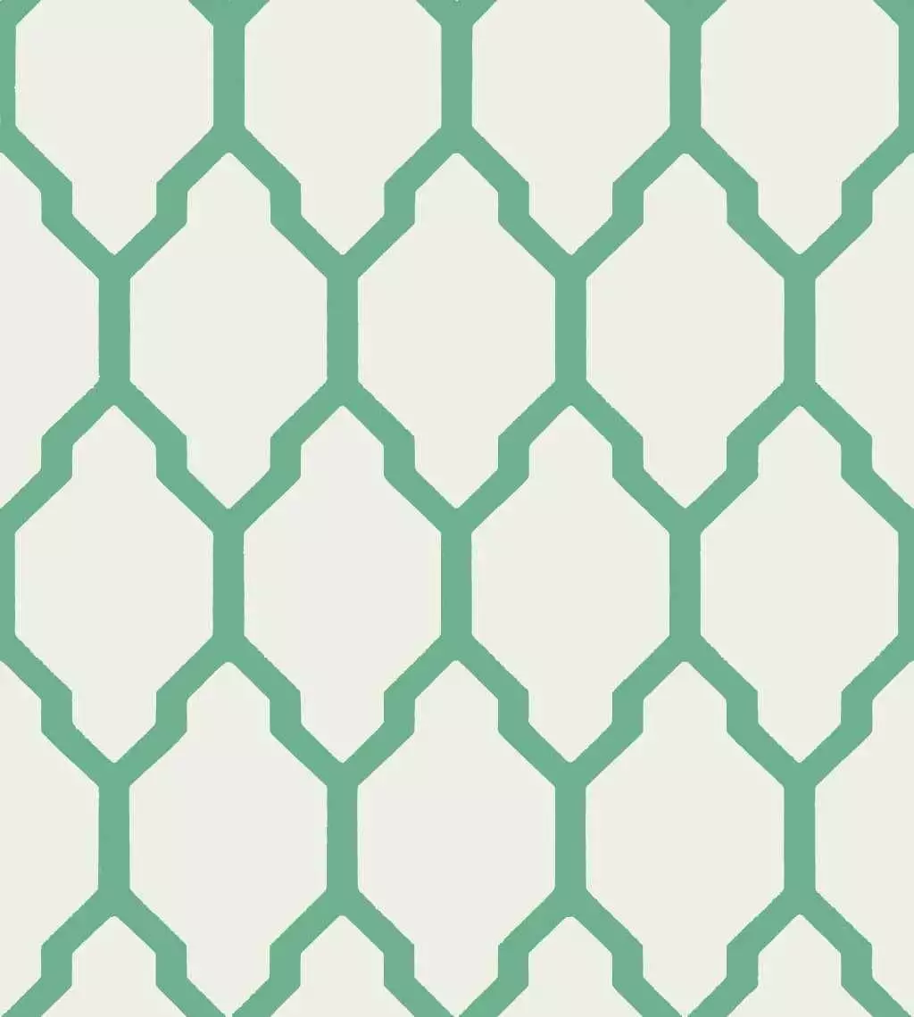 Tessella, col.03 - Rauten - Creme - Hellgrün - Farrow & Ball