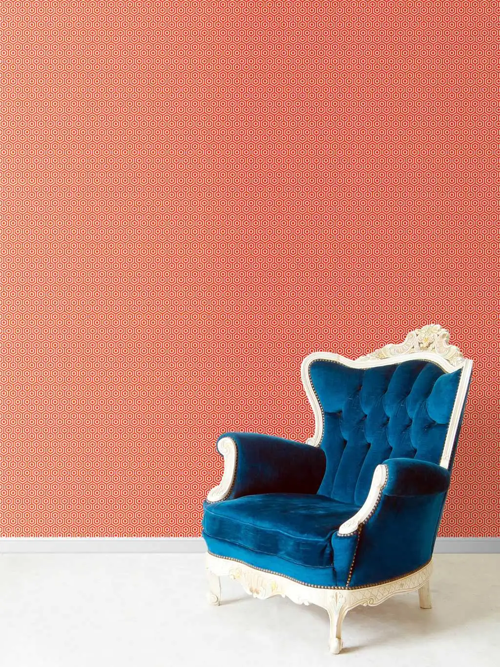 Raumbild Honey, col.09 - Quadrate/Rechtecke - Grau - Orange - Tres Tintas