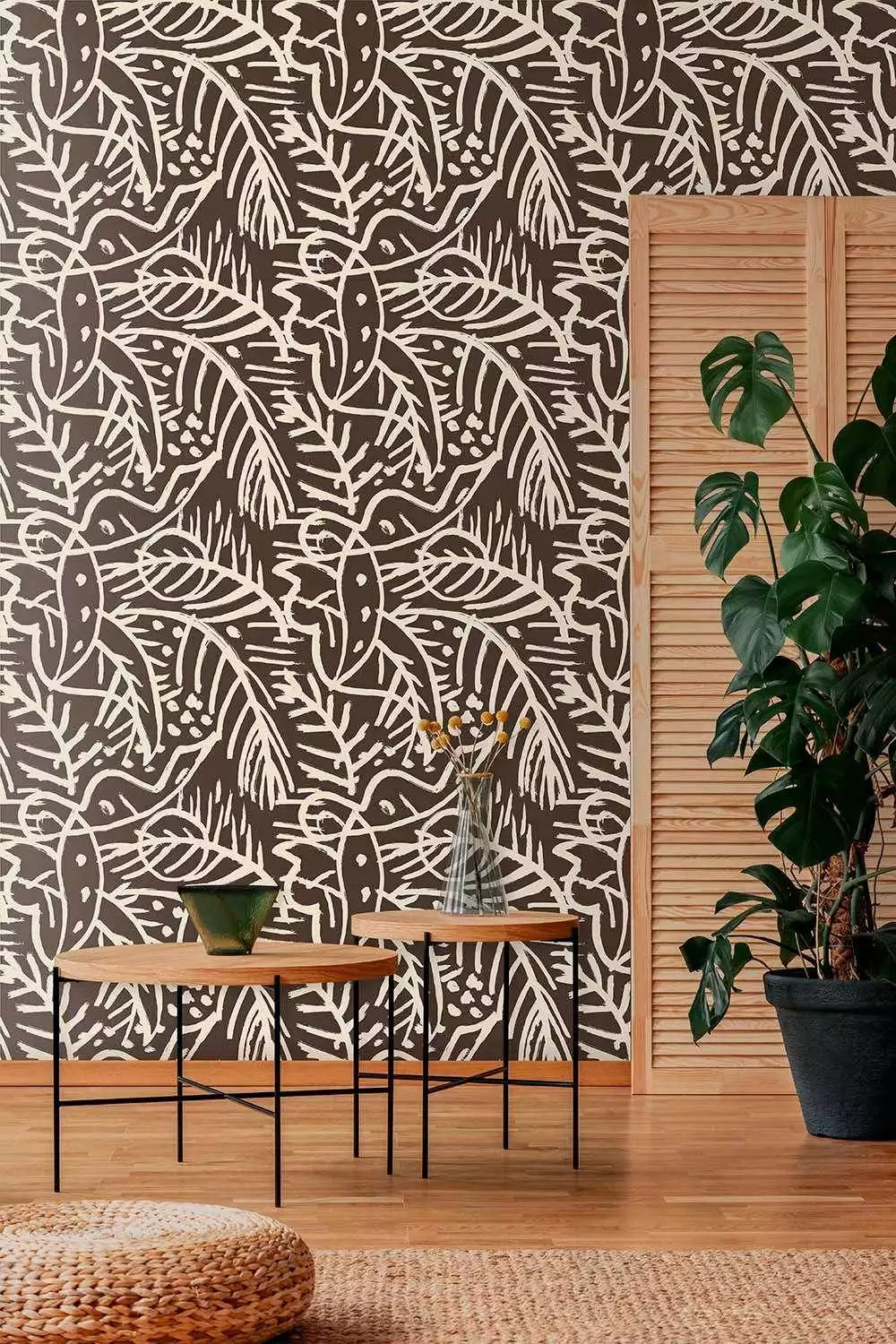 Selva de Mar, col.07 - Blätter - Zeichnungen - Braun - Weiß - Tres Tintas