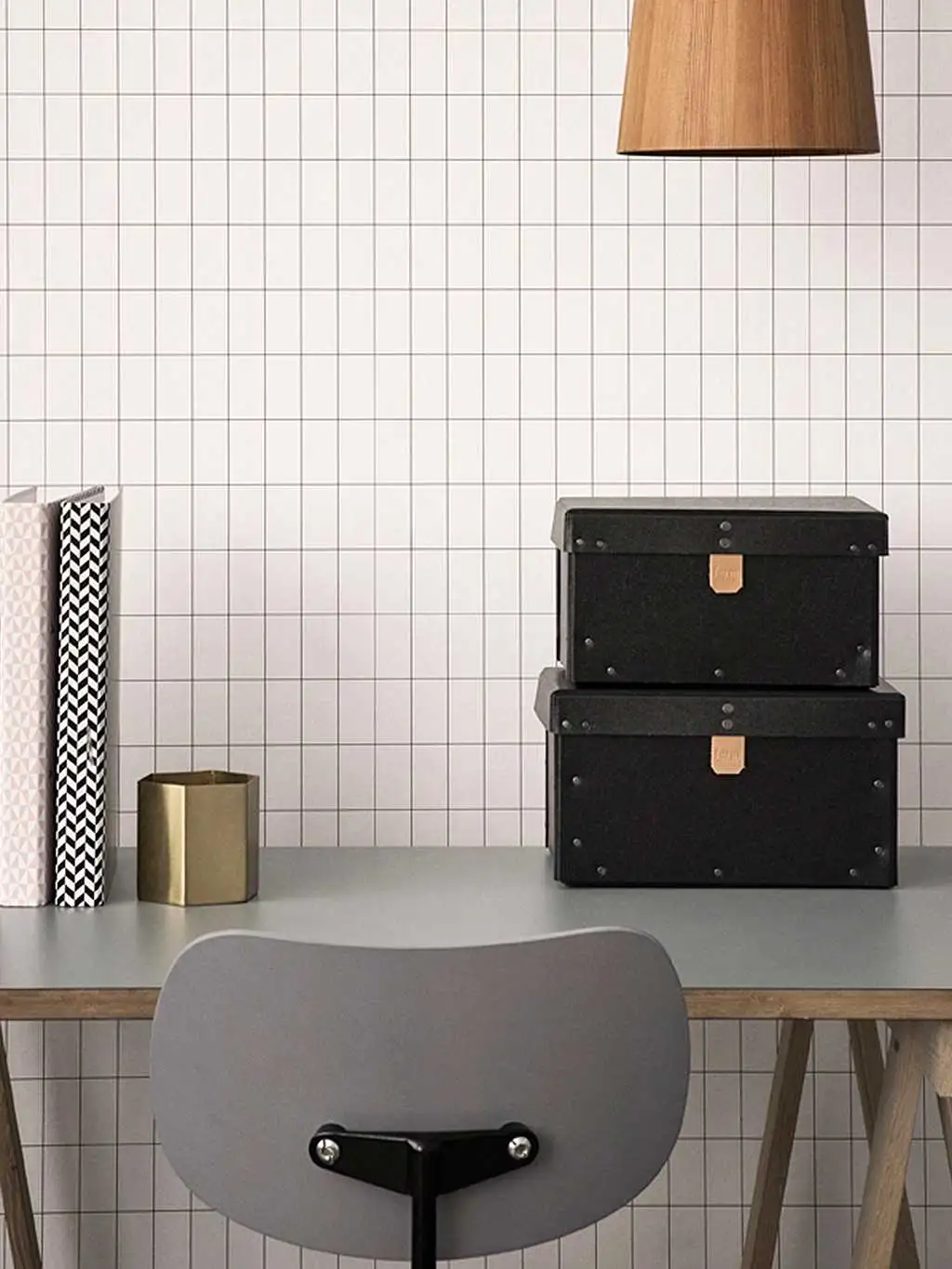 Grid, black/ white - Linie - Quadrate/Rechtecke - Schwarz - Weiß - ferm LIVING