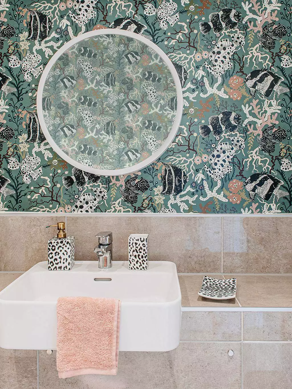 Neptune Wallpaper in Aquamarine