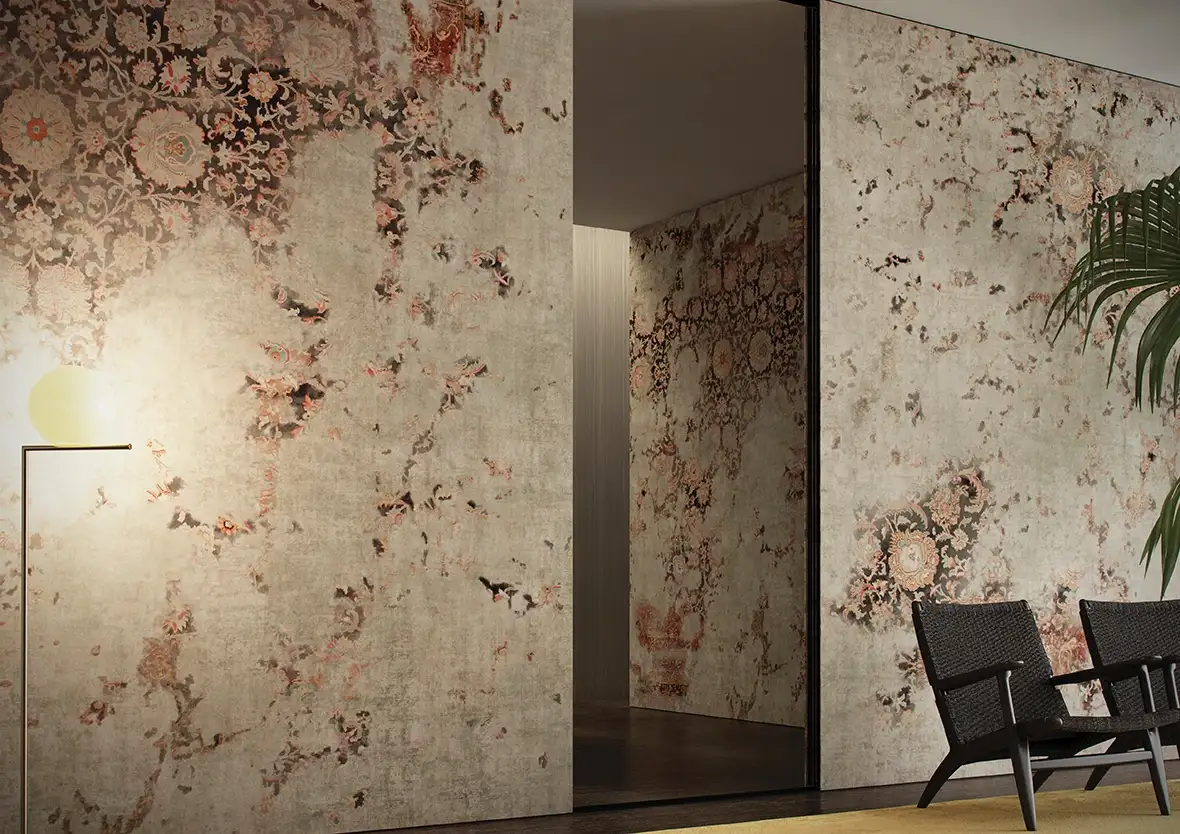 Mishan, col.251 - Antik - Ornamente Tapeten - Patina - Stofftapeten - Teppich - Multicolor - Glamora