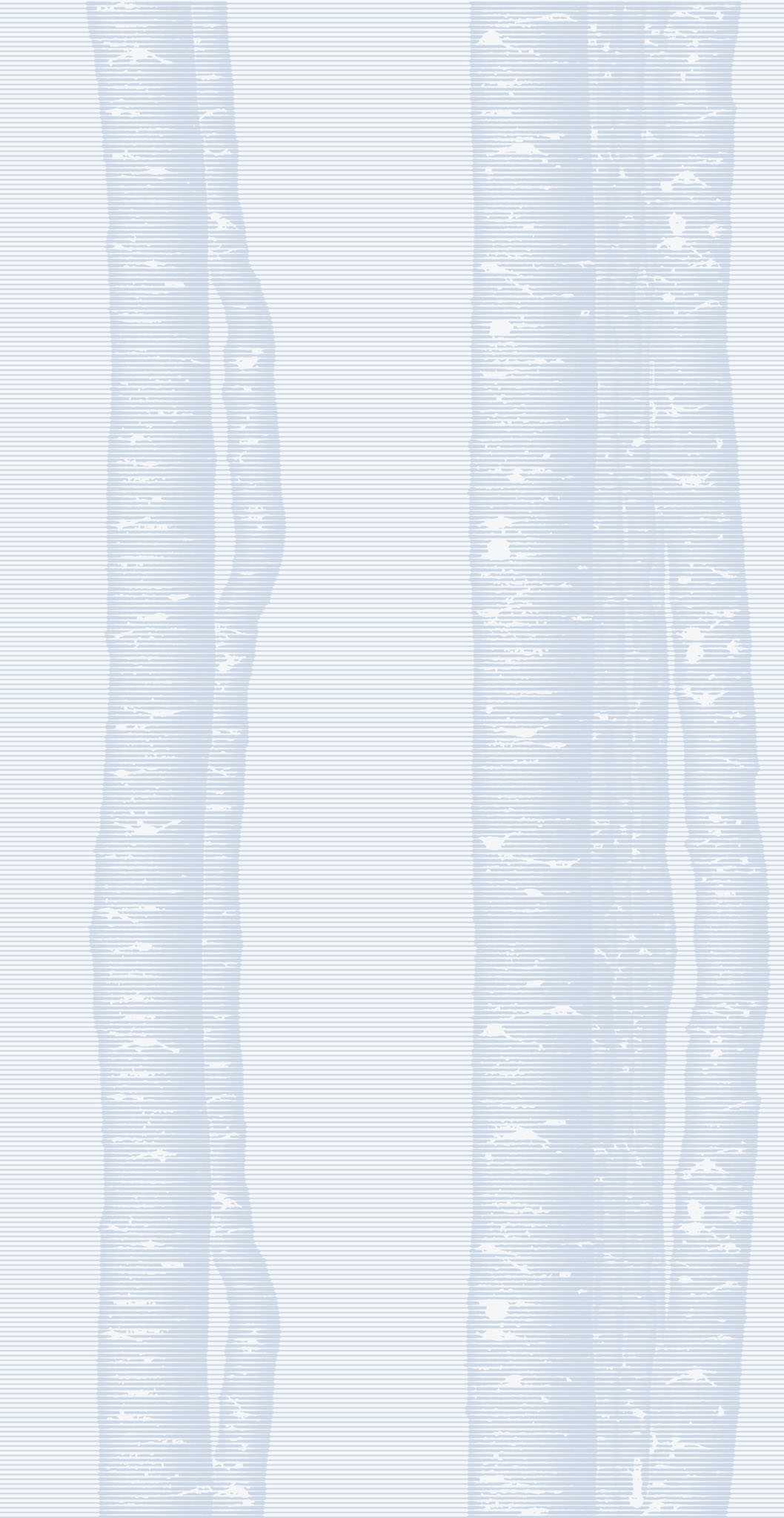 BirchesWood - stripesbluegrey - designer