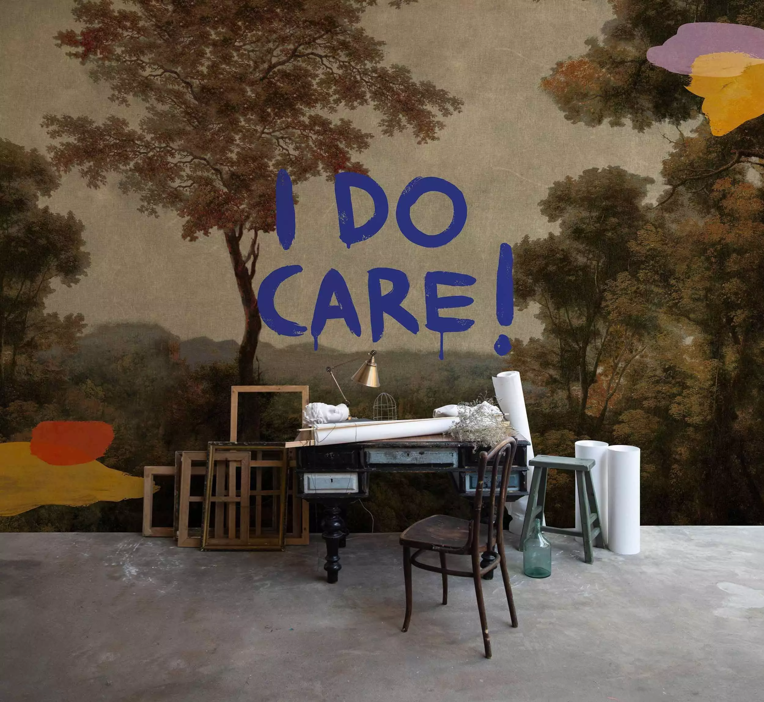 Planet Statement Brown - Landschaft - Braun - Tres Tintas