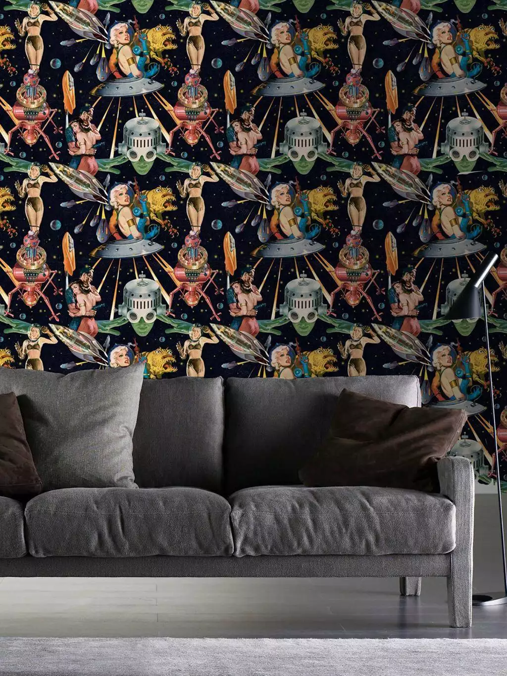 Other Worlds - Figuren - Landschaft - Moderne Muster - Retro Muster - Tiere - Weltraum - Multicolor - Mindthegap