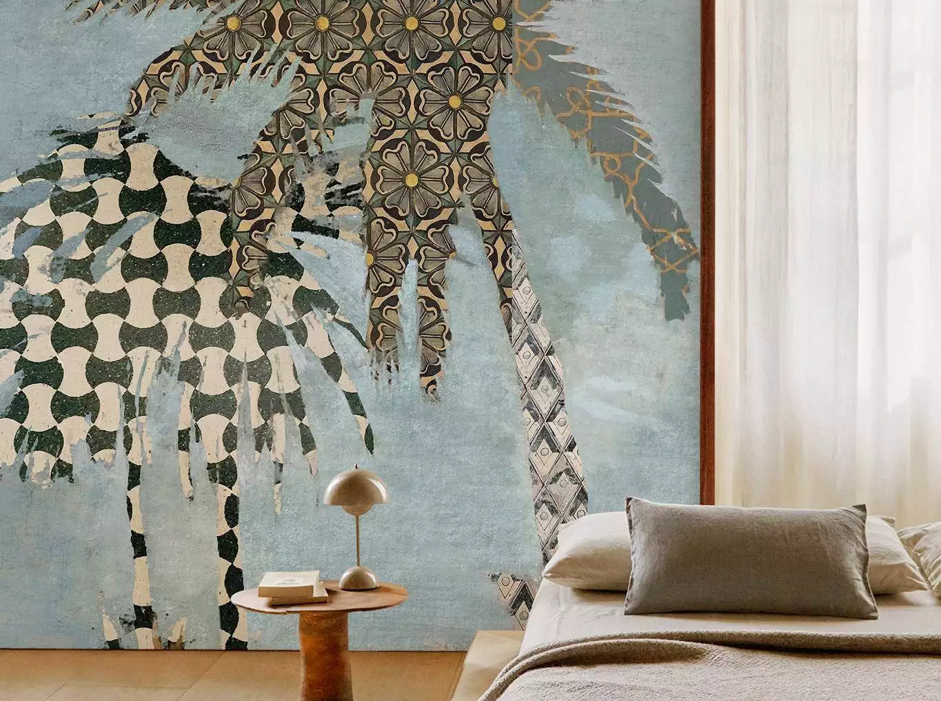 Seventh Floor - Bäume - Anthrazit - Hellblau - Hellgrün - Weiß - wall & decò