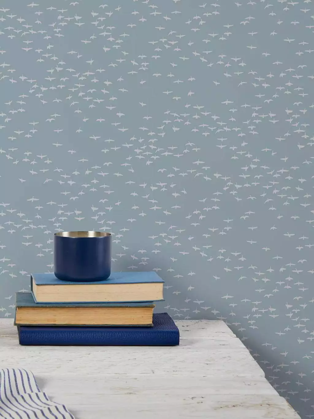 Migrating Birds, chalk blue