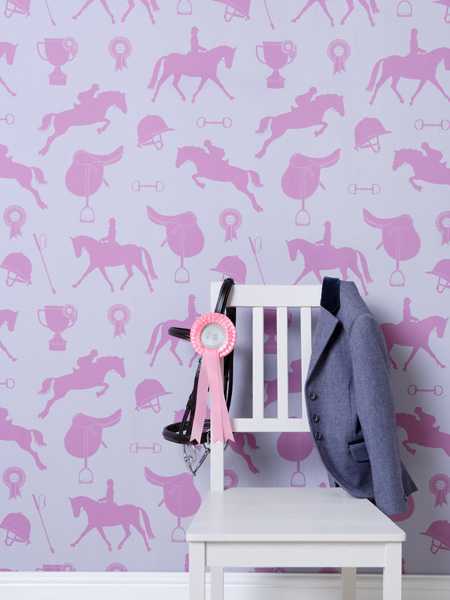 Gymkhana, Lilac - room wallpaper
