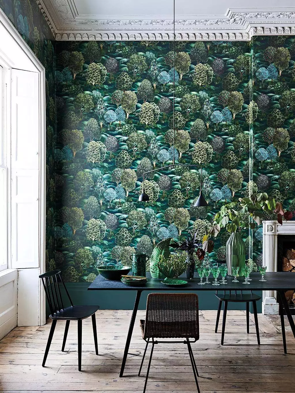 Forest - Blumen - Blätter - Bäume - Früchte - Landschaft - Multicolor - Cole & Son