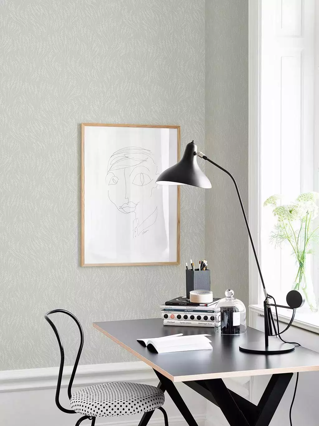 MEADOW MID GREY - Bäume - Creme - Grau - 