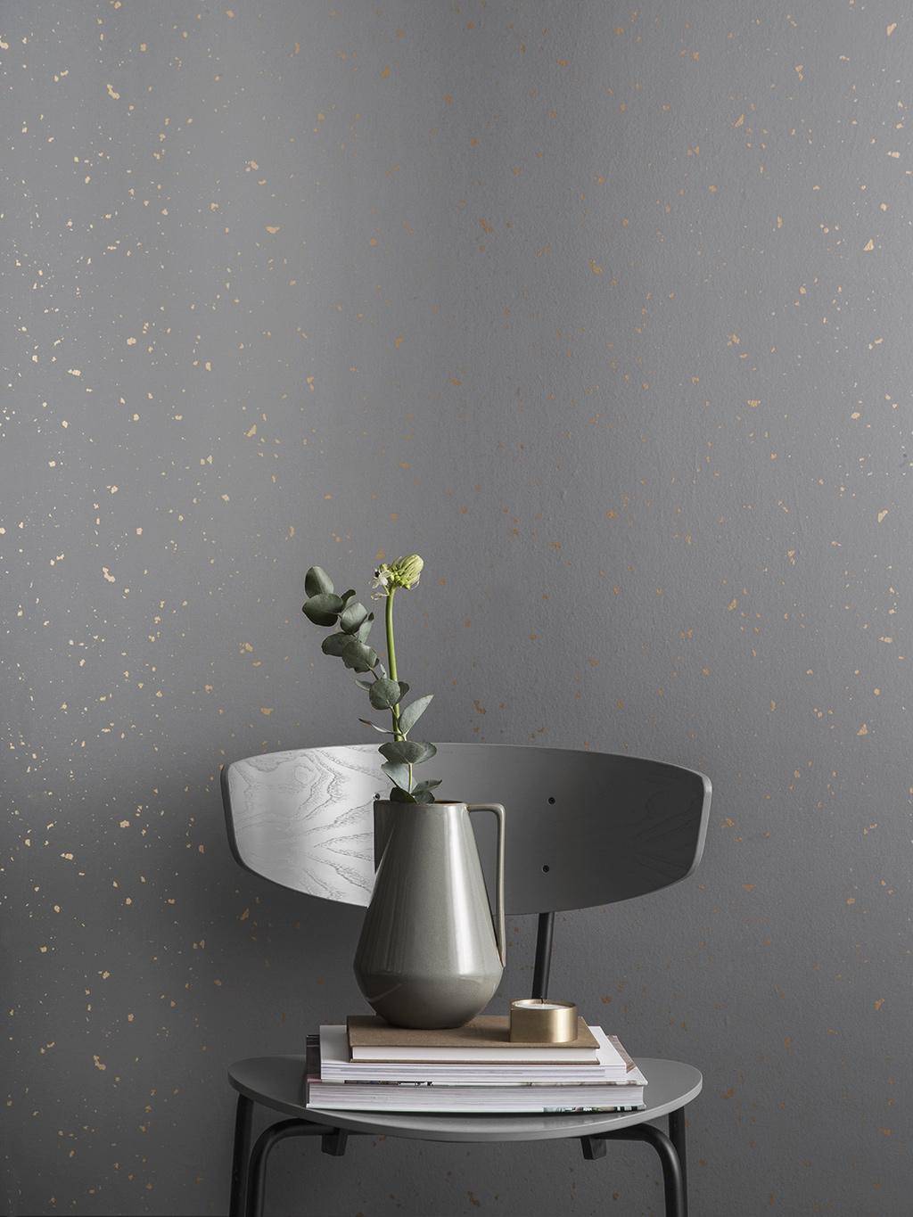 Confetti, grey - vliestapete mit