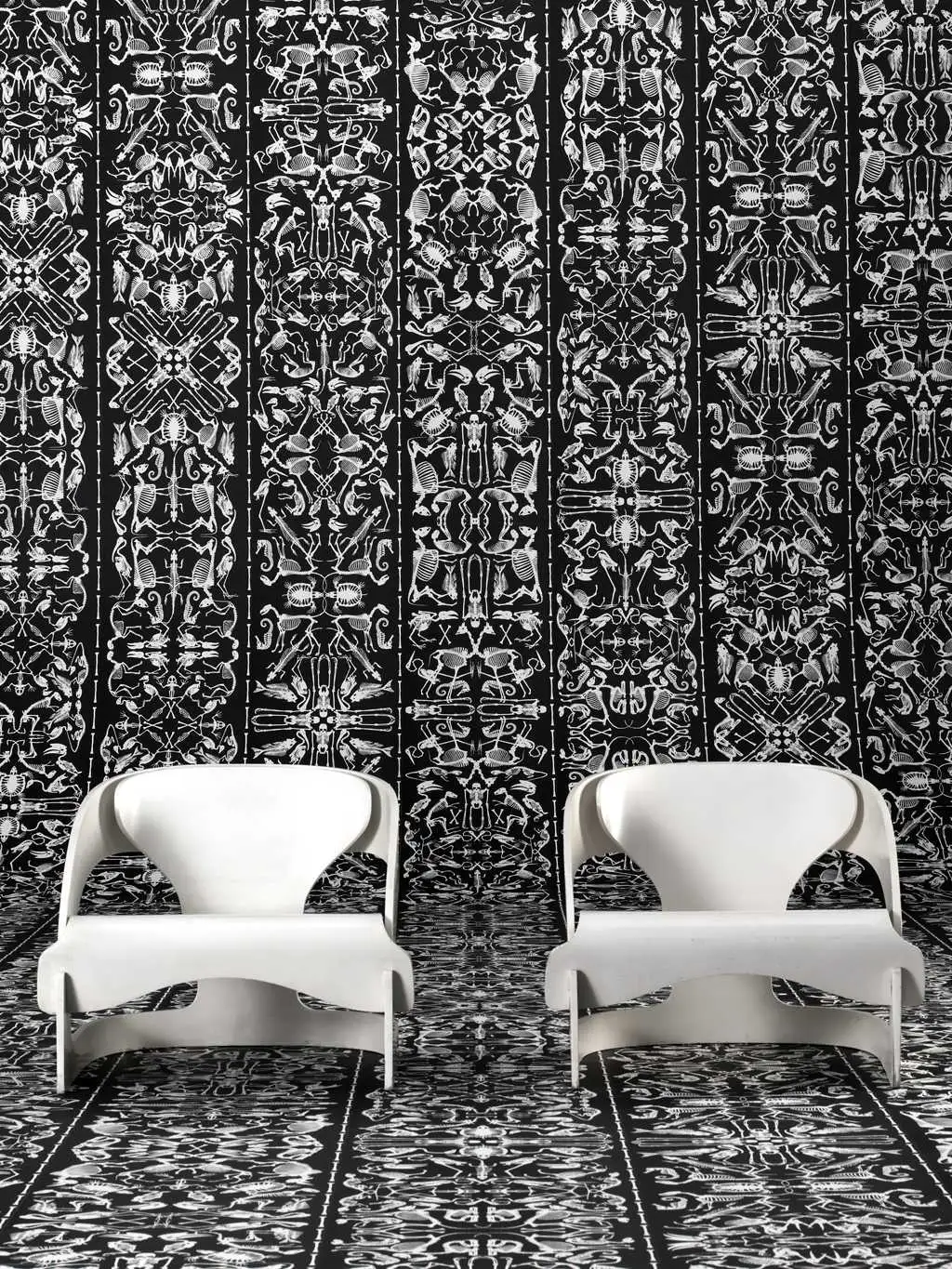 Perished - Tier Tapeten - Schwarz - Weiß - NLXL