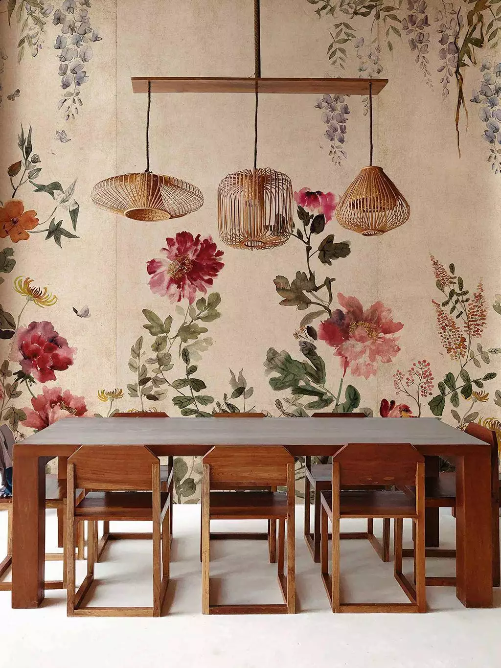 Spring Festival Papyrus - Blumen - Blätter - Florale Muster - FotoTapeten - Multicolor - COORDONNÈ