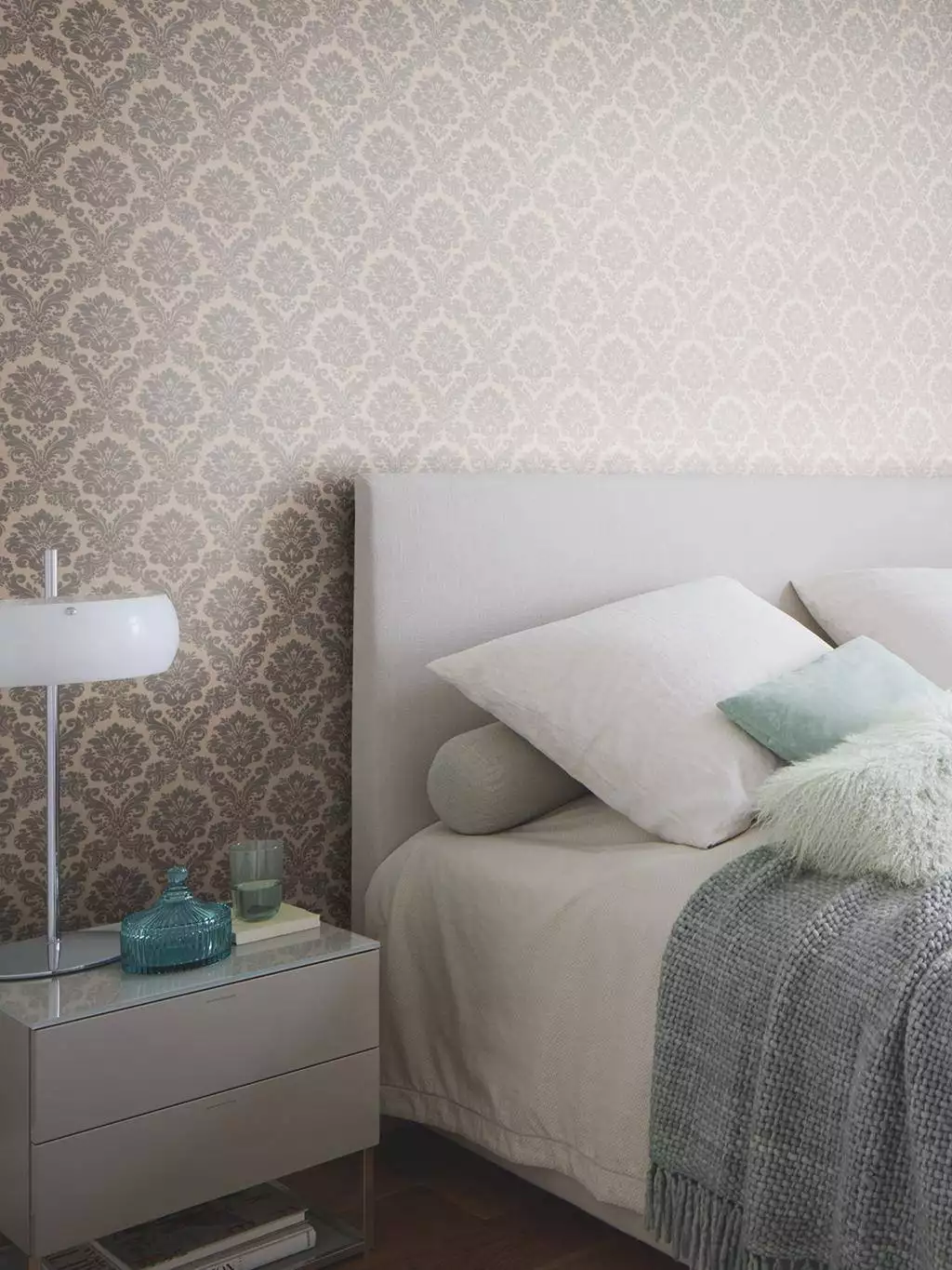 Italian castle, col. 57 - Klassische Muster - Ornamente - Anthrazit - Grau - Rasch