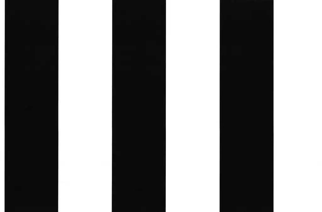 Mathis - Blockstreifen - Blockstreifen: - Streifentapeten - Streifentapeten: - Schwarz - Schwarz und Weiß - Weiß - DESIGNERS GUILD