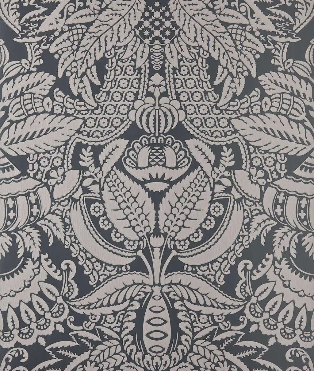 Rapport Orangerie - Ornamente Tapeten - Braun - Schwarz - FARROW&BALL