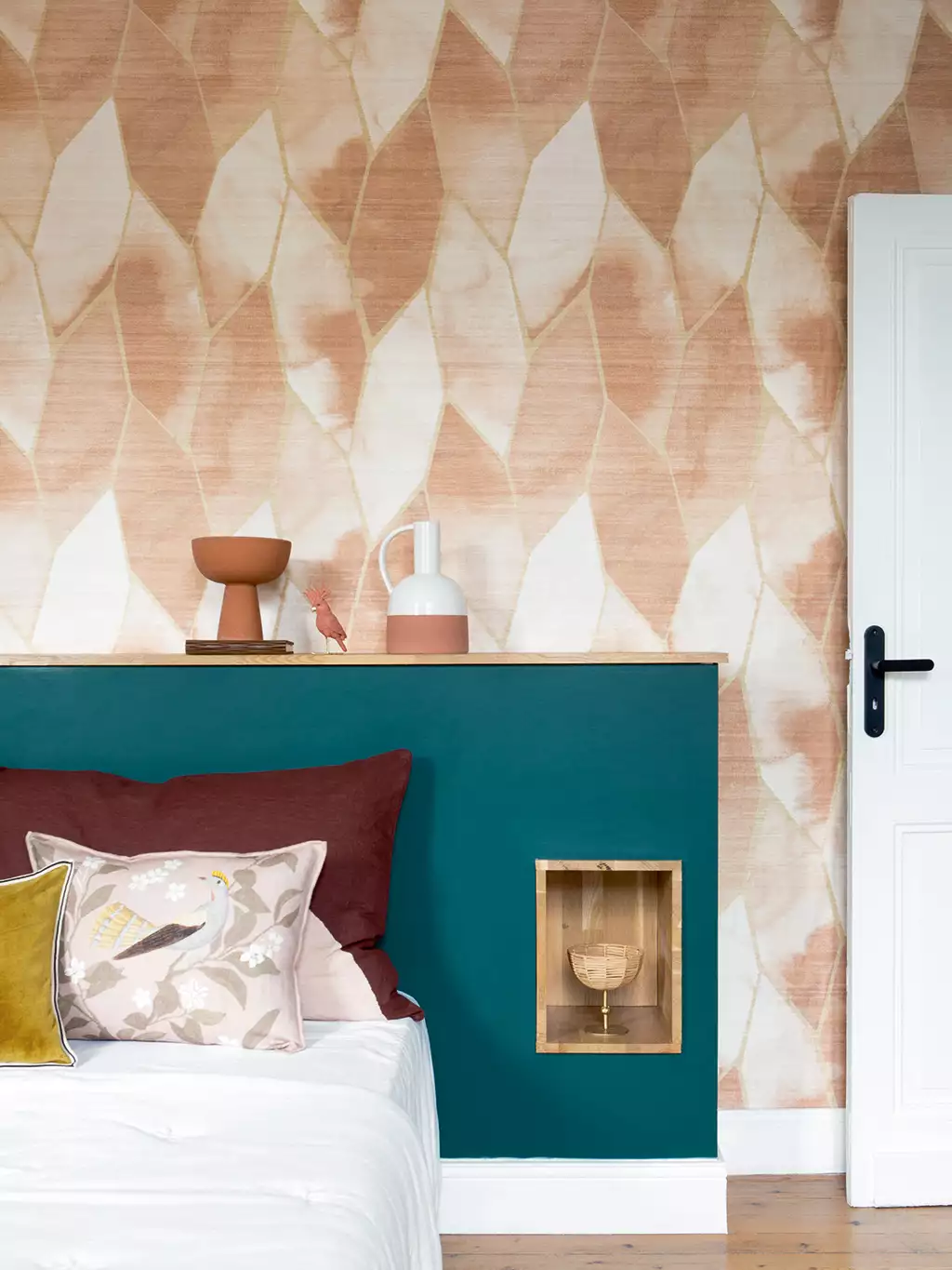 Yuzen, col. 10 - Blätter - Florale Muster - Moderne Muster - Creme - Rosa - Èlitis