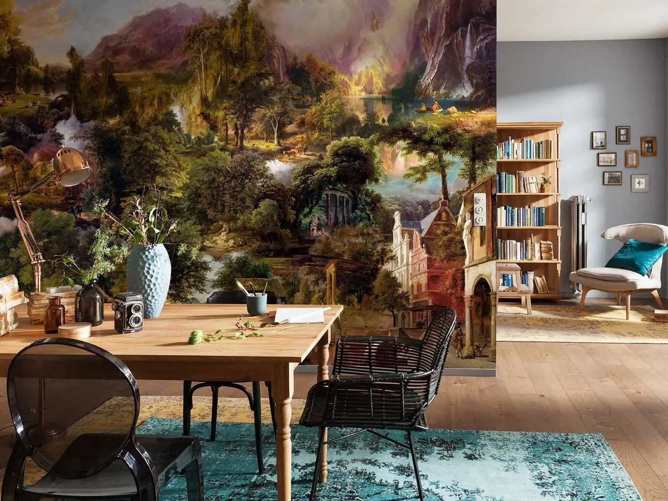 Heritage - Gebäude - Landschaft - Multicolor - Komar.Vlies