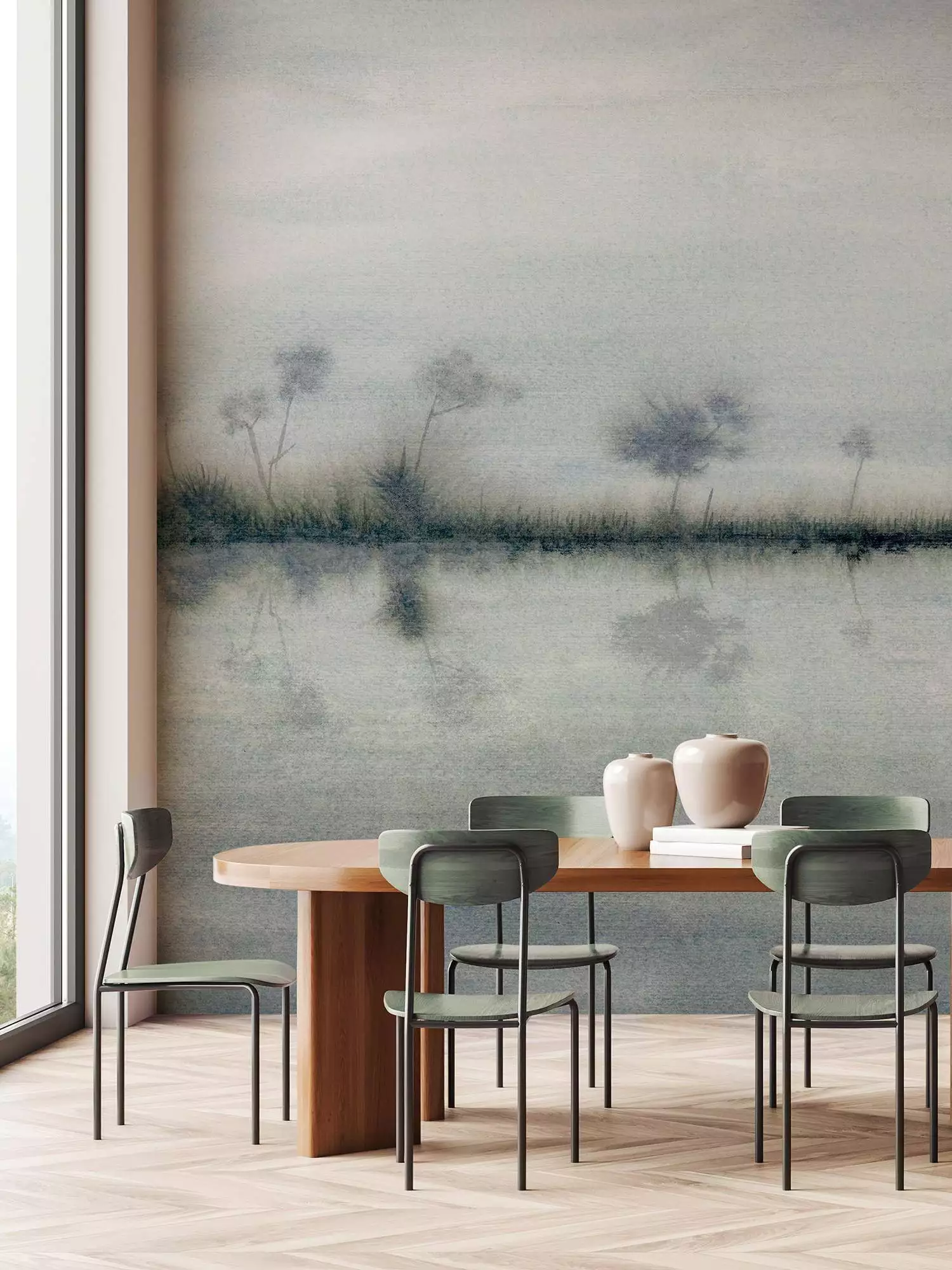 Boira, col.11 - Bäume - Landschaft - Beige - Grün - Tres Tintas