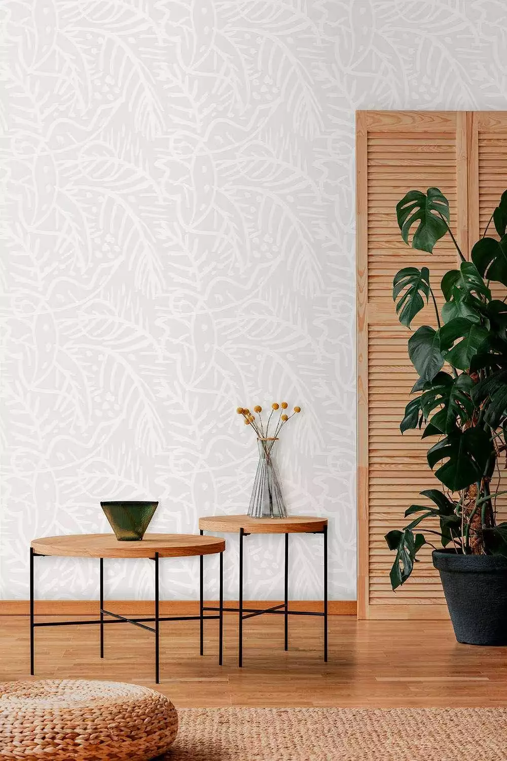 Selva de Mar, col.04 - Blätter - Zeichnungen - Grau - Weiß - Tres Tintas