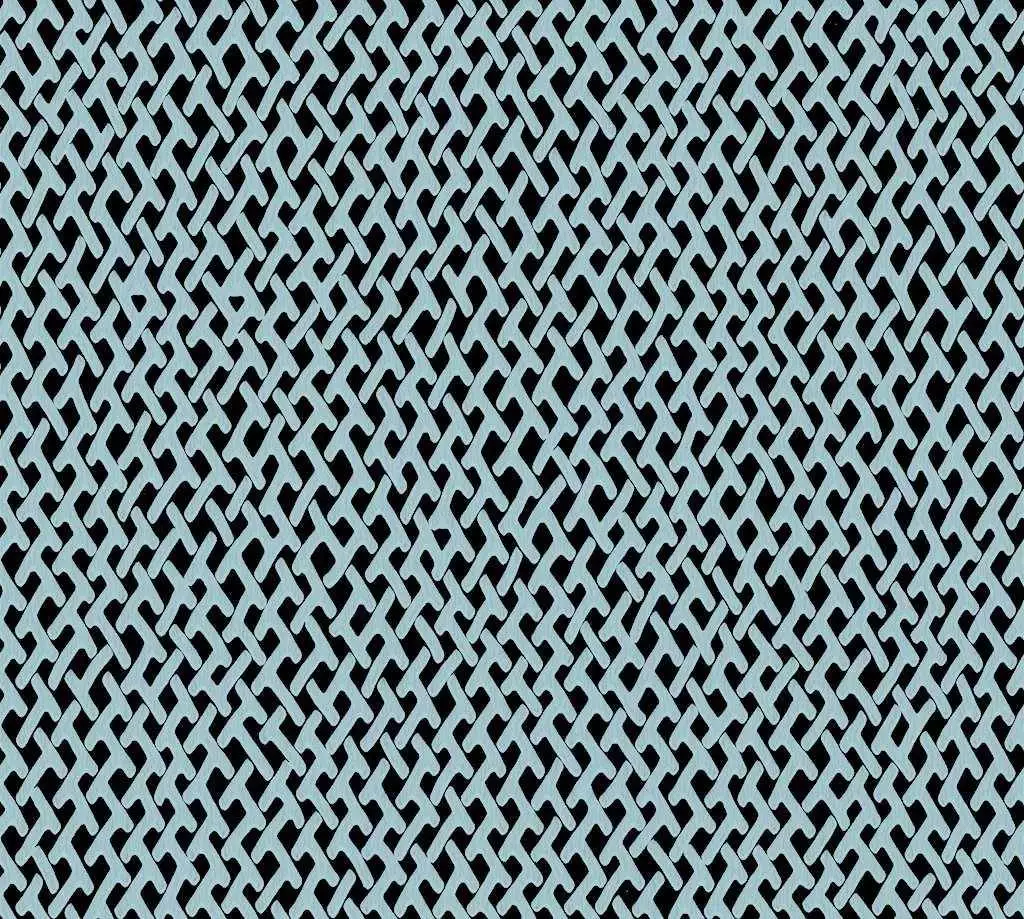 Amime, col.04 - Rauten - Hellblau - Schwarz - Farrow & Ball