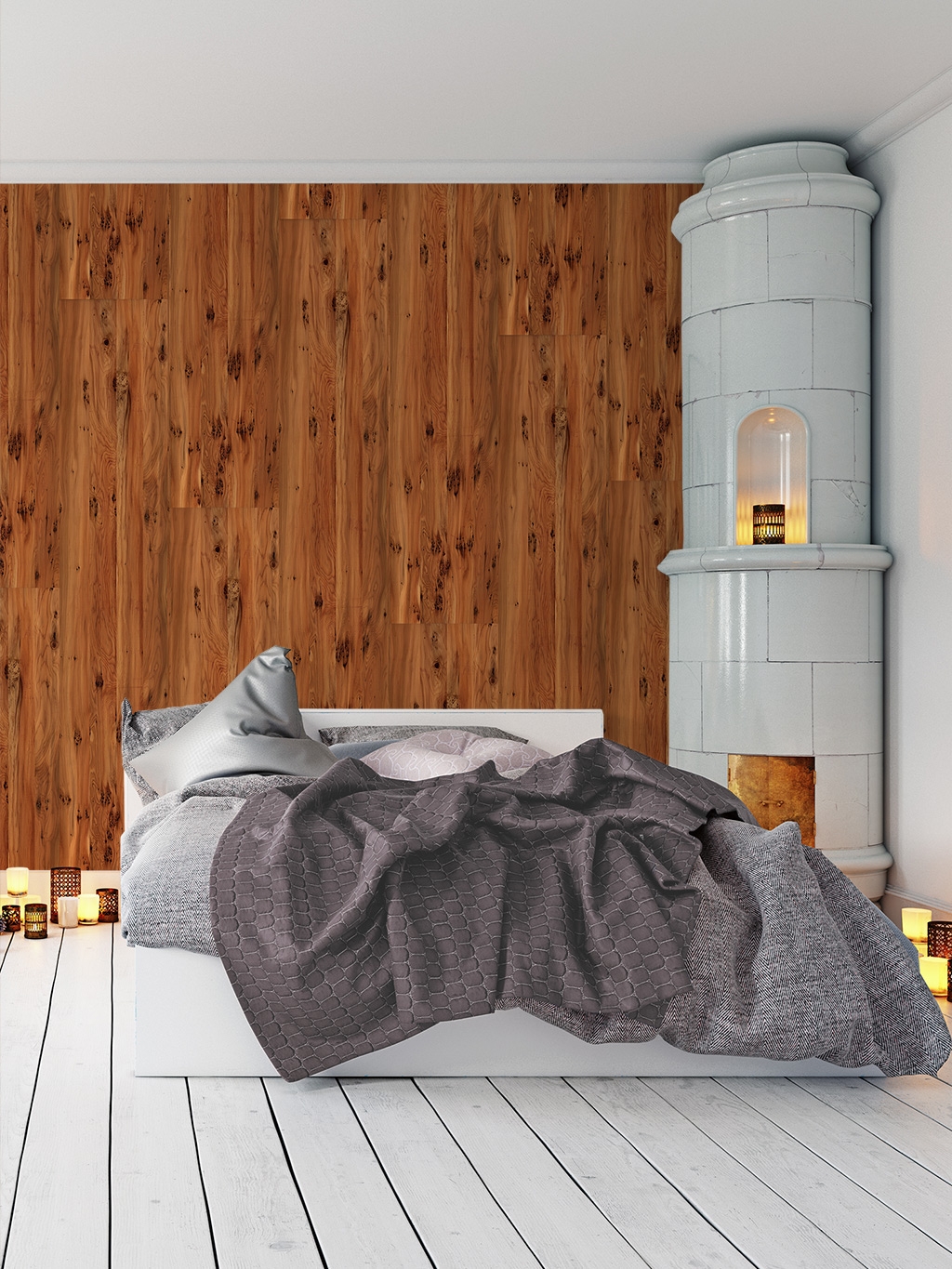 Holztapete, eibe europäisch - vliestapete