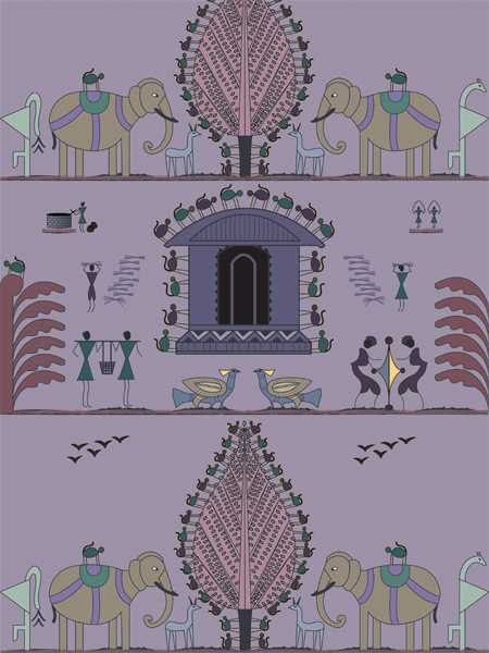Forest Life, lila - designer