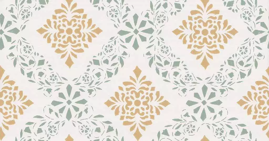 Valerian col.11 - Quadrate/Rechtecke - Creme - Grün - Ocker -