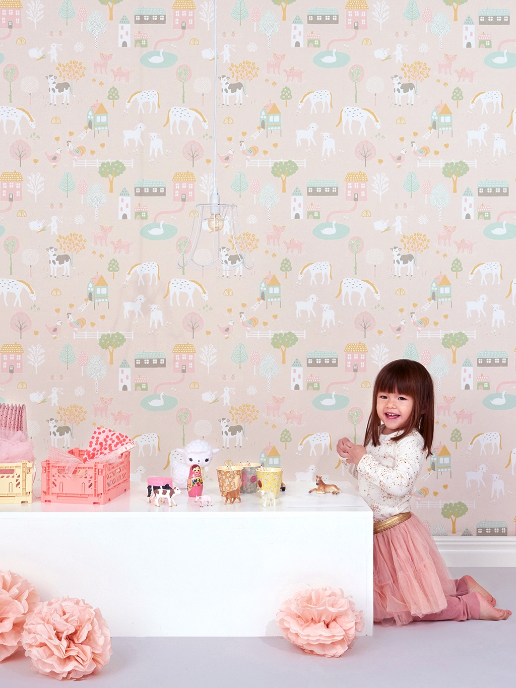 My farm, soft pink - skandinavisches design