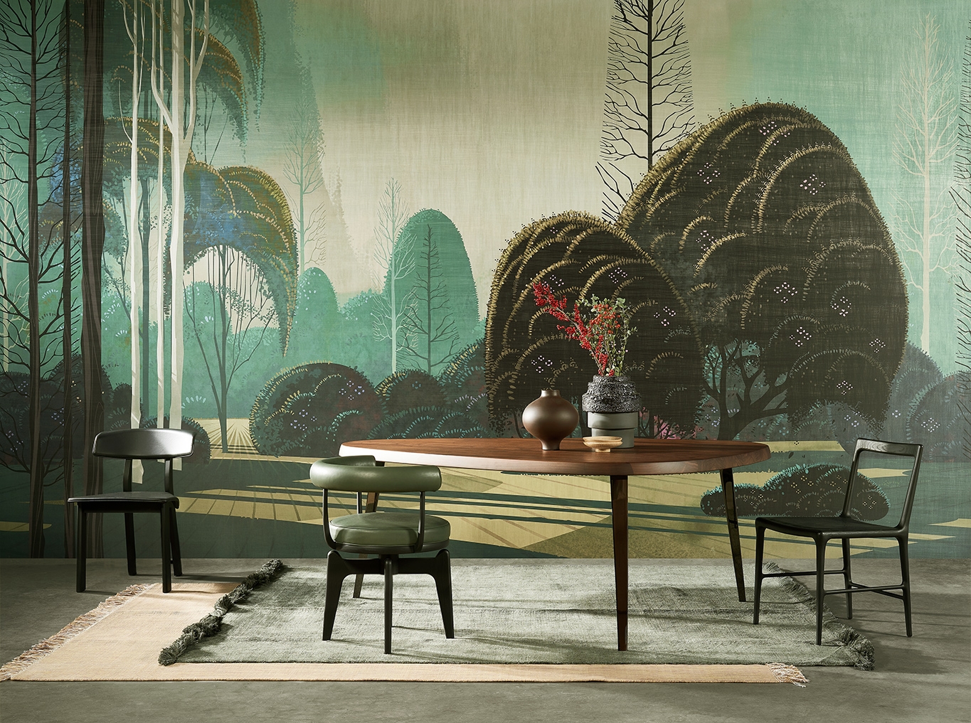 Le jardin mystique, Fantasy - textil tapete
