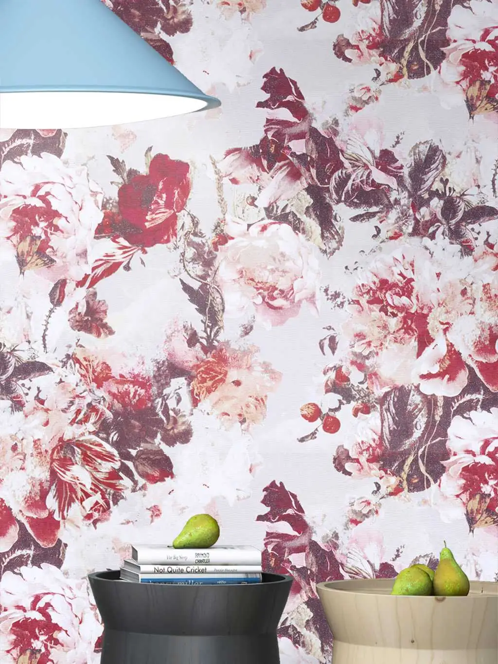 Raumbild Flamboyant, col.03 - Blumen - Braun - Hellbraun - Rot - Jean Paul Gaultier