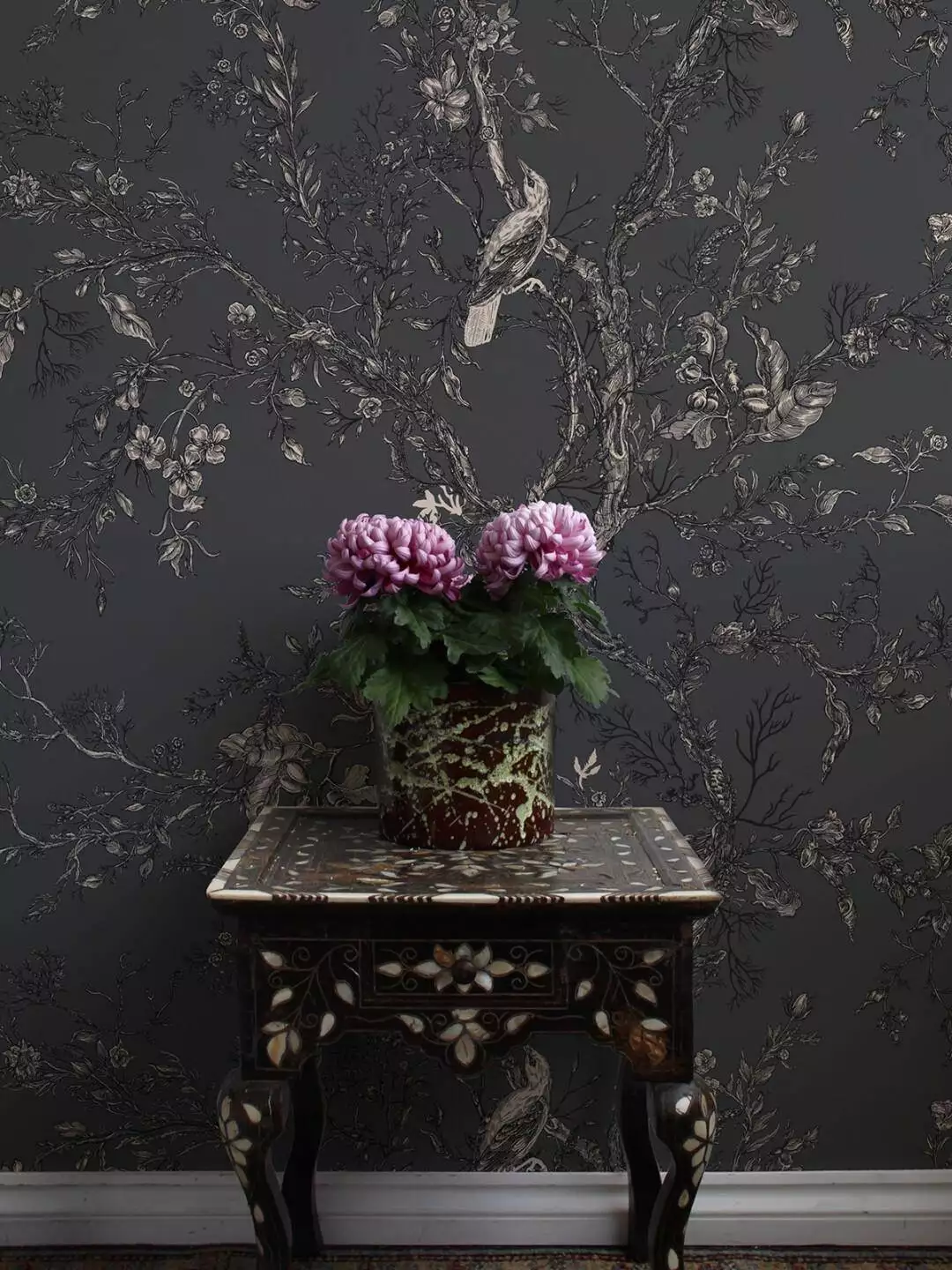 Golden Oriole Superwide Wallpaper, Black