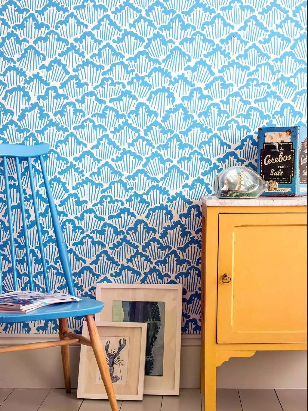 Aranami, col.04 - Formen - Creme - Hellblau - Farrow & Ball