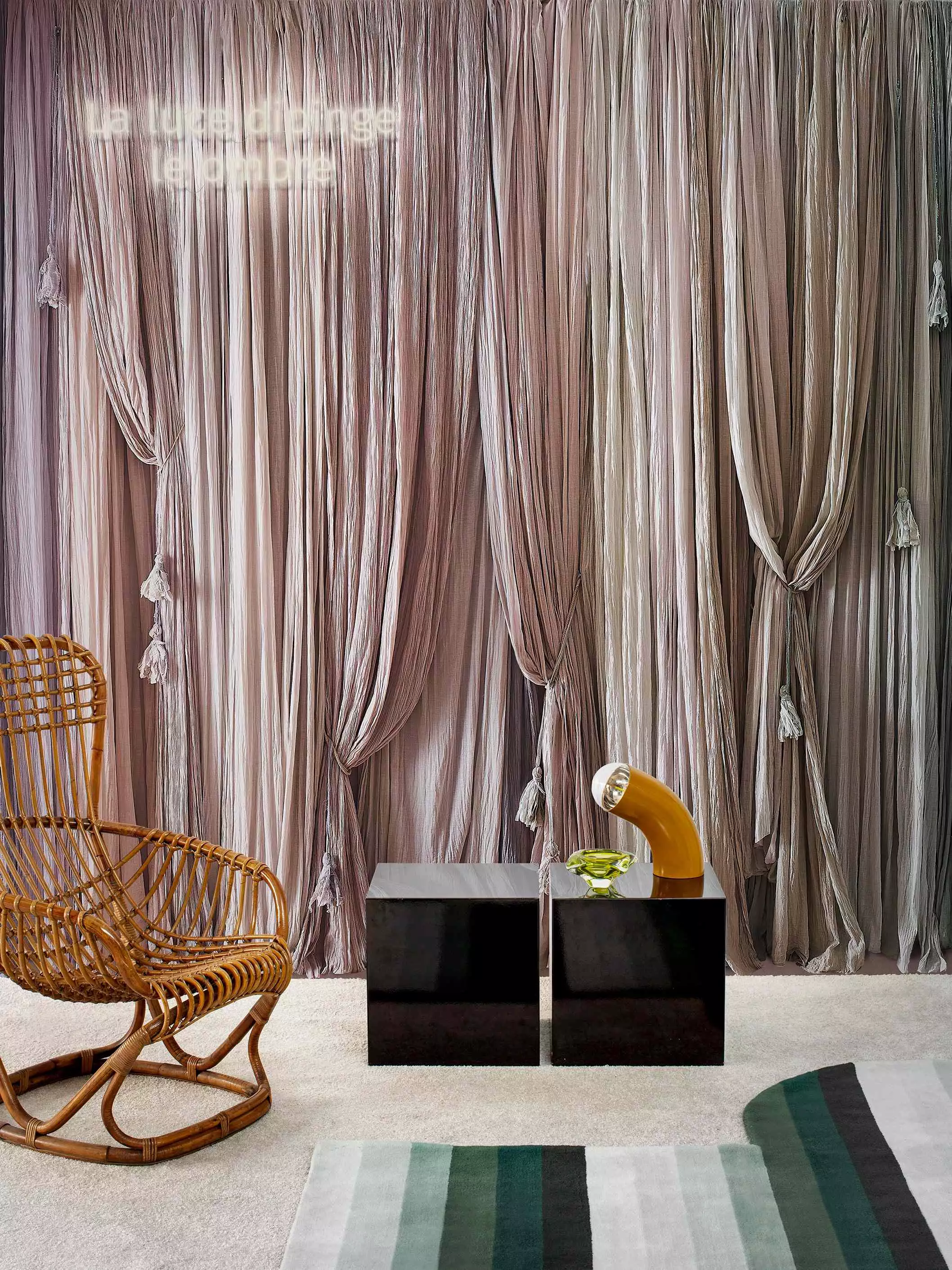 Desiderio - Vorhang - Creme - Rosa - wall & decò