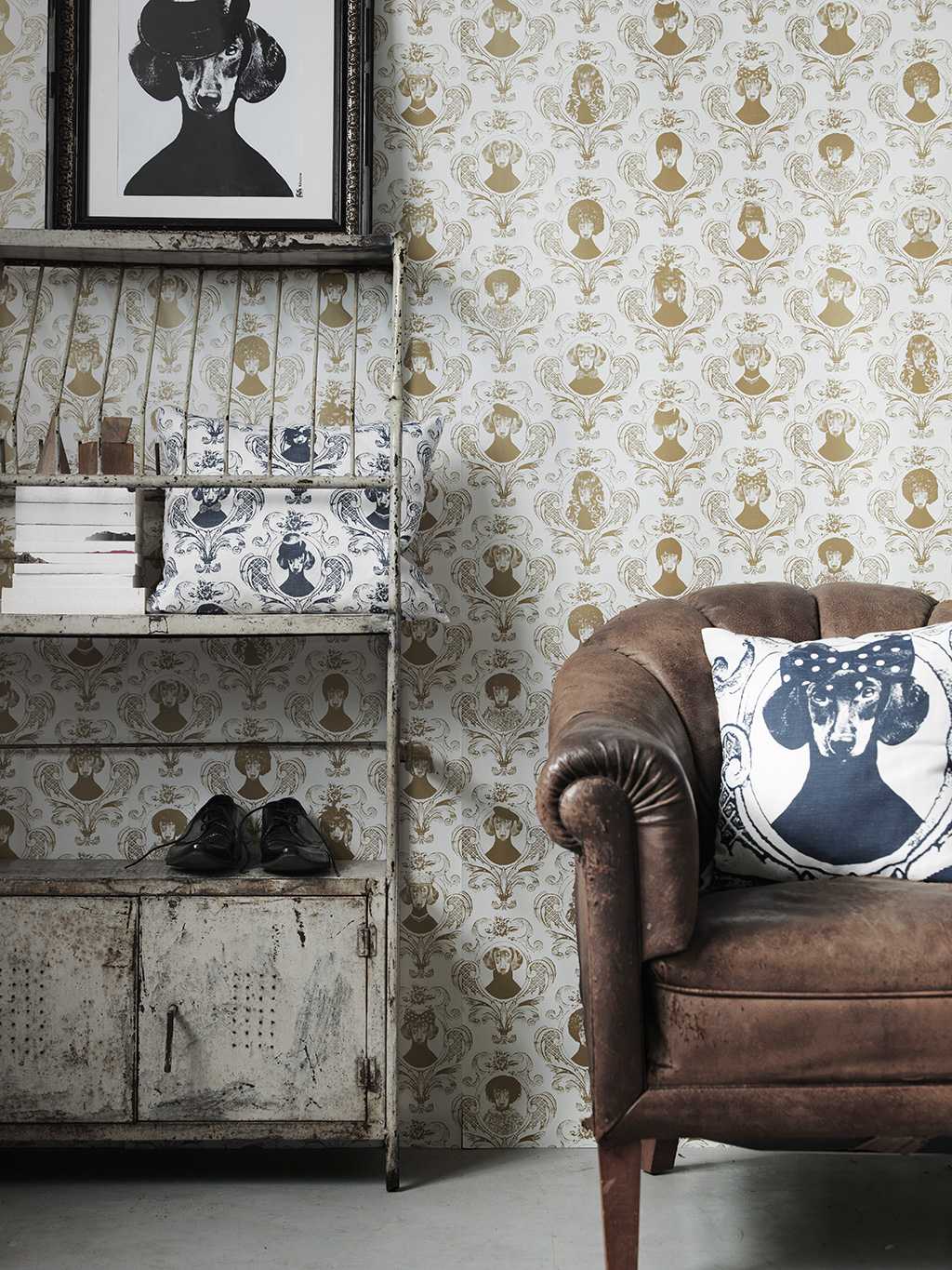 Tillsammans, gold - tapete mit muster
