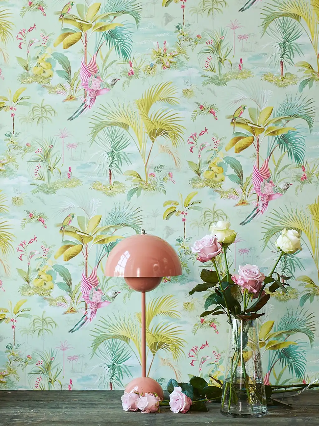 Palm Scenes, col. 4 - Blumen - Blätter - Tapeten mit Vogelmotiven - Tier Tapeten - Multicolor - Pip Studio