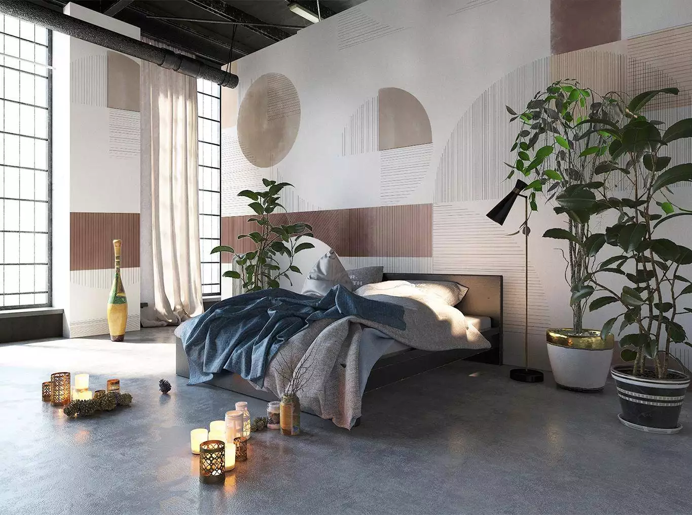 Azulejos, col. 80 - Graphisch - Kreise - Linie - Braun - Creme - Grau - Ocker - COORDONNÈ