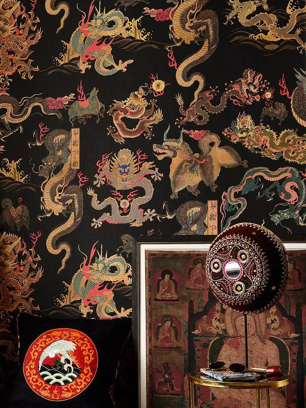 Dragons of Tibet - Asia - Drachen - Exotische Tapeten - Fauna - FotoTapeten - Tiere - Multicolor - Mindthegap