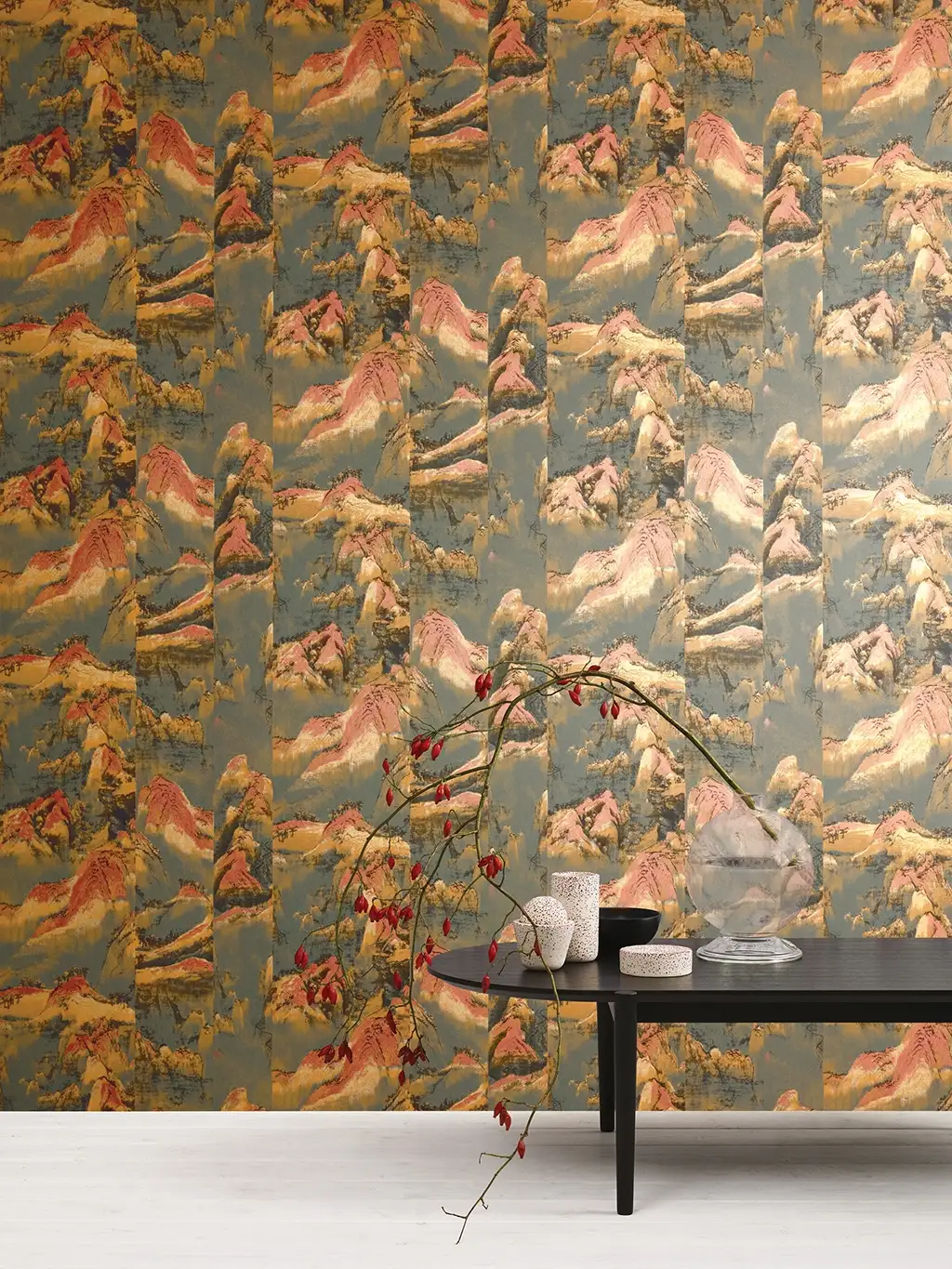 Akiyama, col. 02 - Asia - Berge - Landschaft - Gold - Multicolor - Masureel