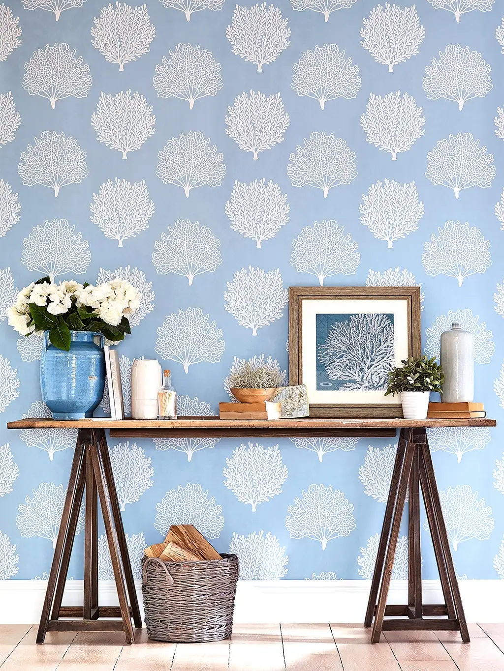 Raumbild Coraline, col. 7 - Korallen - Hellblau - Weiß - Sanderson