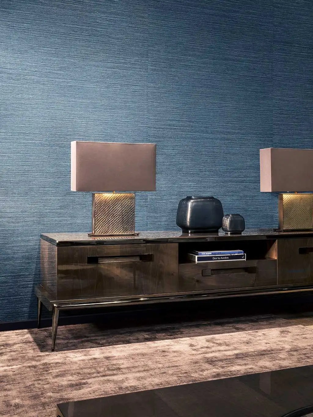 Marsh, col.11 - Gewebe - Stofftapeten - Anthrazit - Türkis - ARTE