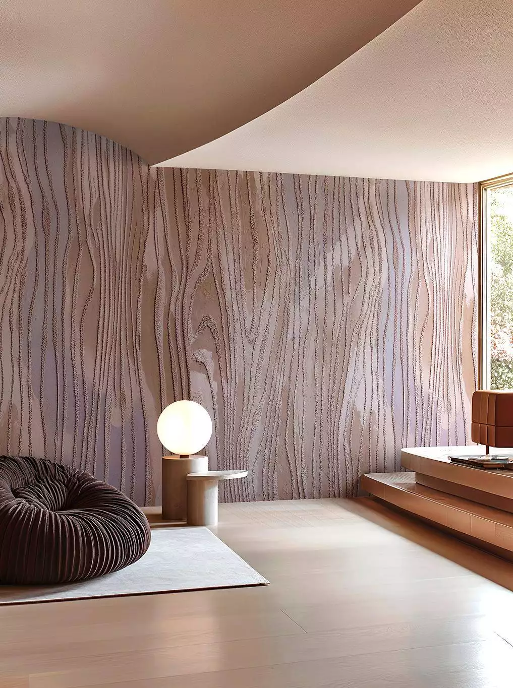 Koryn, Studio Salaris - Abstrakt - Struktur - Braun - Creme - Hellblau - Wall&decò